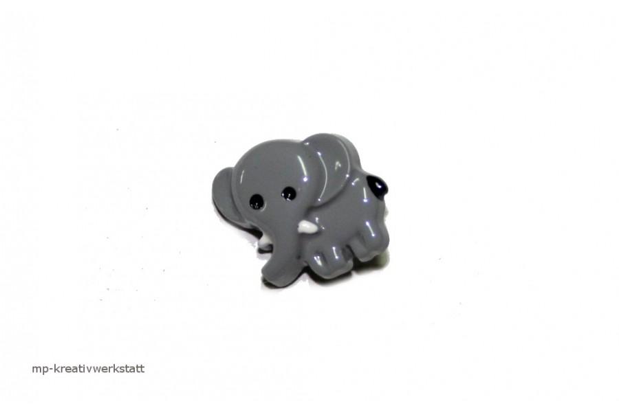1 Stk Knopf Elefant Dm 18mm